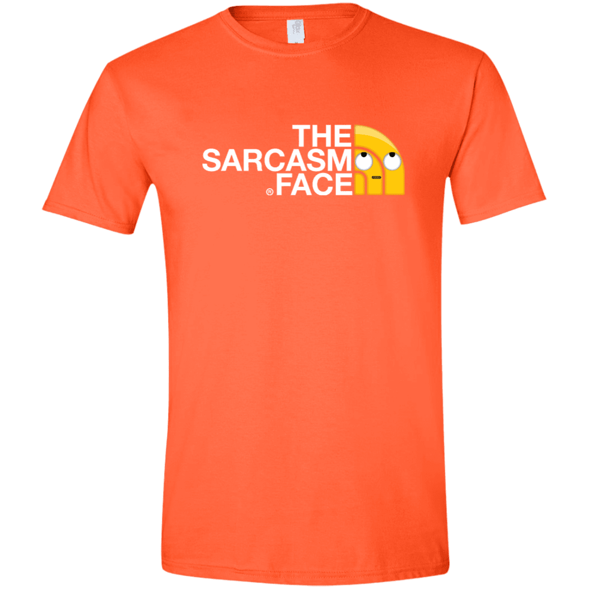 T-Shirts Orange / S Sarcasm Face Men's Semi-Fitted Softstyle