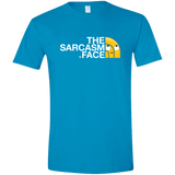 T-Shirts Sapphire / S Sarcasm Face Men's Semi-Fitted Softstyle
