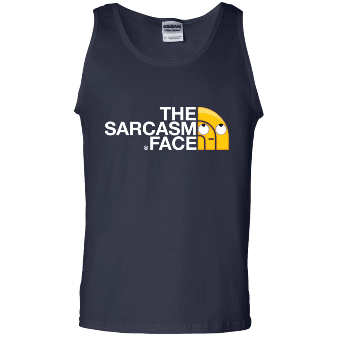 T-Shirts Navy / S Sarcasm Face Men's Tank Top