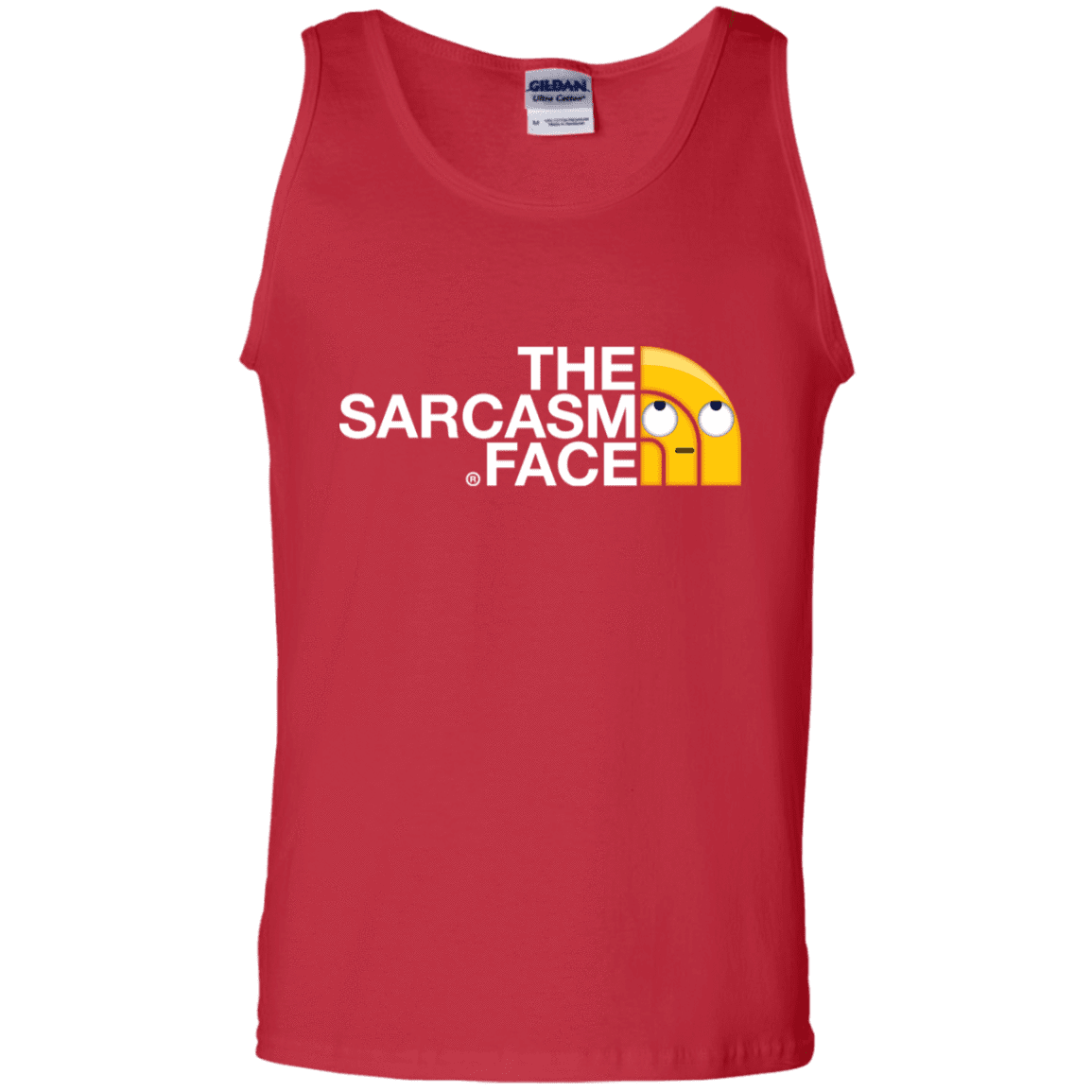 T-Shirts Red / S Sarcasm Face Men's Tank Top