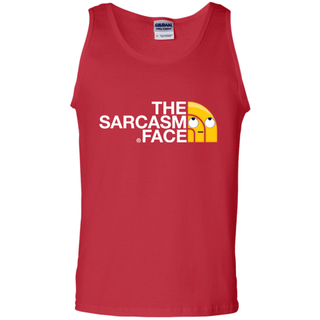 T-Shirts Red / S Sarcasm Face Men's Tank Top