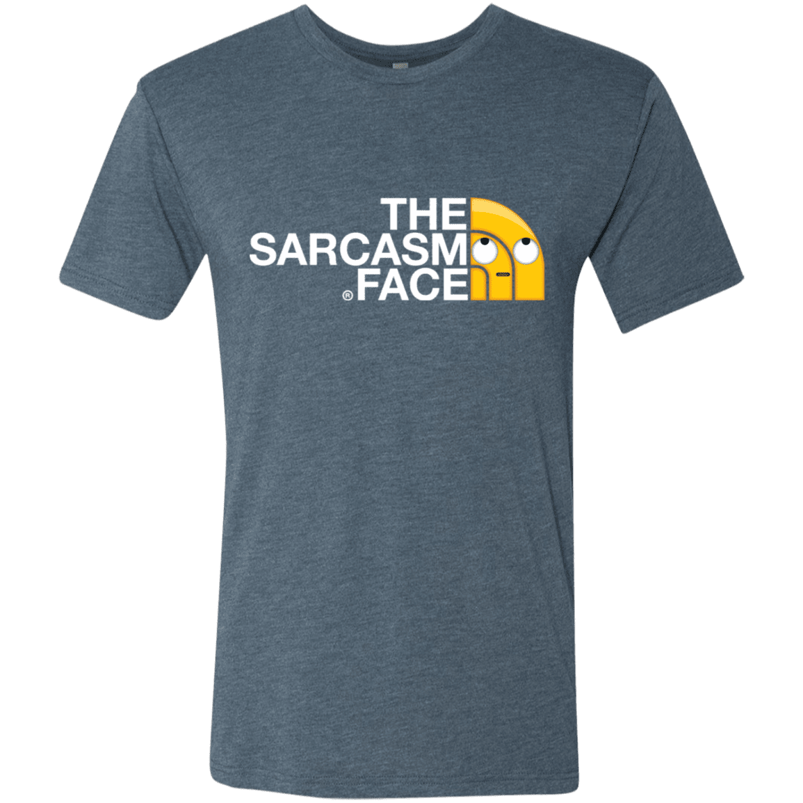 T-Shirts Indigo / S Sarcasm Face Men's Triblend T-Shirt