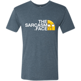 T-Shirts Indigo / S Sarcasm Face Men's Triblend T-Shirt
