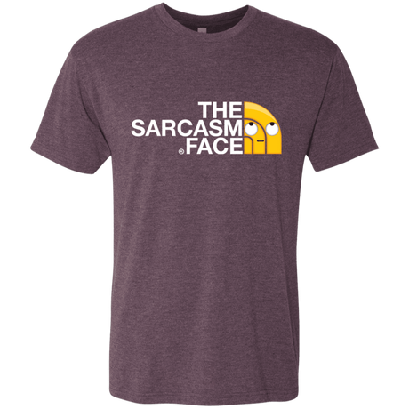 T-Shirts Vintage Purple / S Sarcasm Face Men's Triblend T-Shirt