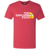 T-Shirts Vintage Red / S Sarcasm Face Men's Triblend T-Shirt