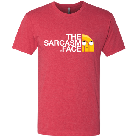 T-Shirts Vintage Red / S Sarcasm Face Men's Triblend T-Shirt