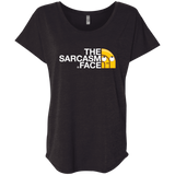 T-Shirts Vintage Black / X-Small Sarcasm Face Triblend Dolman Sleeve
