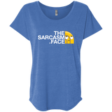 T-Shirts Vintage Royal / X-Small Sarcasm Face Triblend Dolman Sleeve
