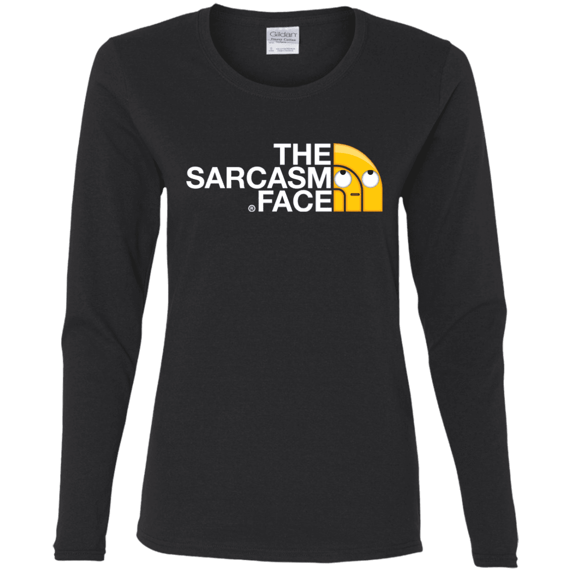 T-Shirts Black / S Sarcasm Face Women's Long Sleeve T-Shirt