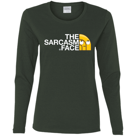 T-Shirts Forest / S Sarcasm Face Women's Long Sleeve T-Shirt