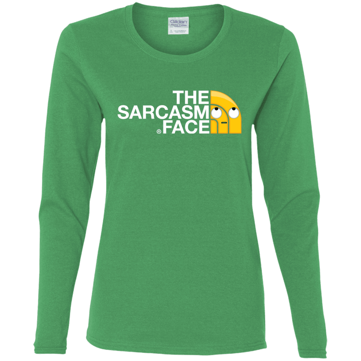 T-Shirts Irish Green / S Sarcasm Face Women's Long Sleeve T-Shirt