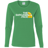 T-Shirts Irish Green / S Sarcasm Face Women's Long Sleeve T-Shirt