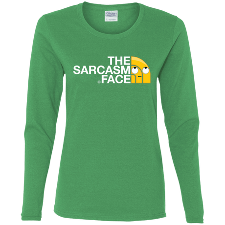 T-Shirts Irish Green / S Sarcasm Face Women's Long Sleeve T-Shirt