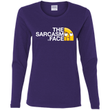 T-Shirts Purple / S Sarcasm Face Women's Long Sleeve T-Shirt