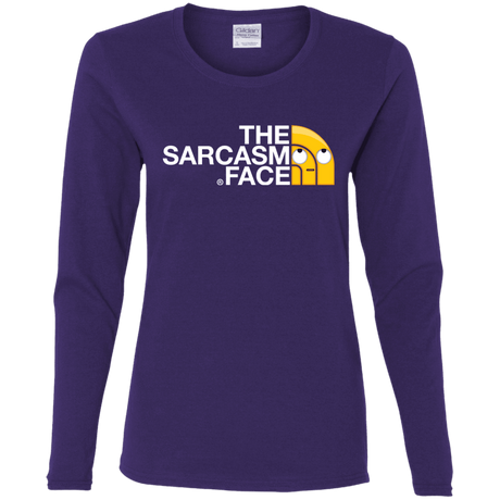 T-Shirts Purple / S Sarcasm Face Women's Long Sleeve T-Shirt