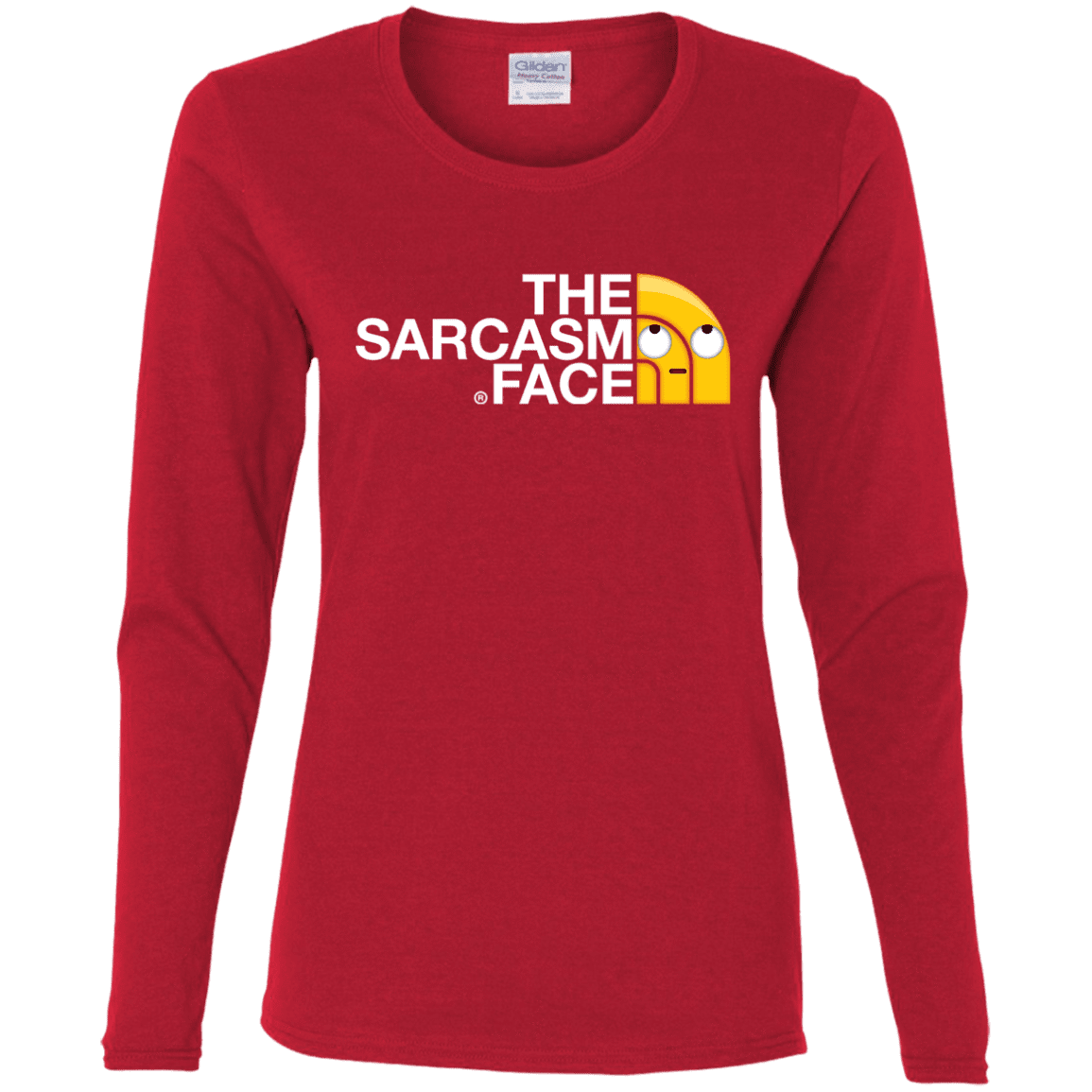 T-Shirts Red / S Sarcasm Face Women's Long Sleeve T-Shirt