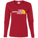 T-Shirts Red / S Sarcasm Face Women's Long Sleeve T-Shirt