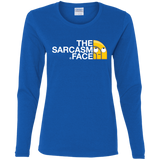 T-Shirts Royal / S Sarcasm Face Women's Long Sleeve T-Shirt