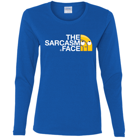 T-Shirts Royal / S Sarcasm Face Women's Long Sleeve T-Shirt