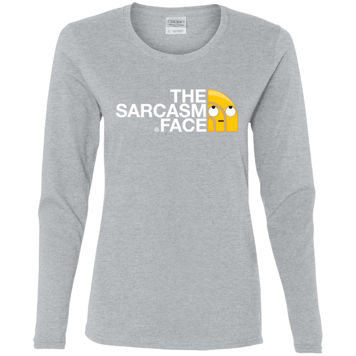 T-Shirts Sport Grey / S Sarcasm Face Women's Long Sleeve T-Shirt