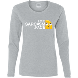 T-Shirts Sport Grey / S Sarcasm Face Women's Long Sleeve T-Shirt