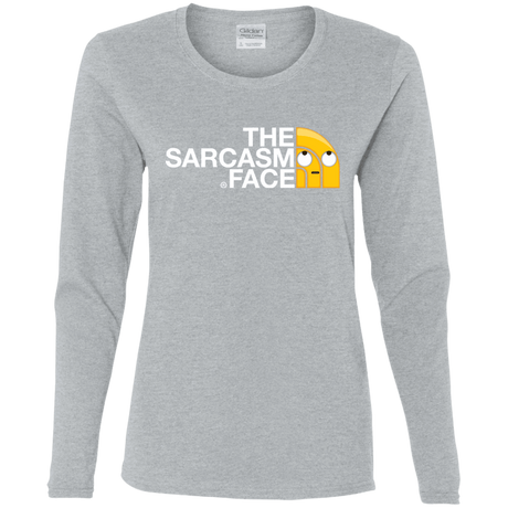 T-Shirts Sport Grey / S Sarcasm Face Women's Long Sleeve T-Shirt