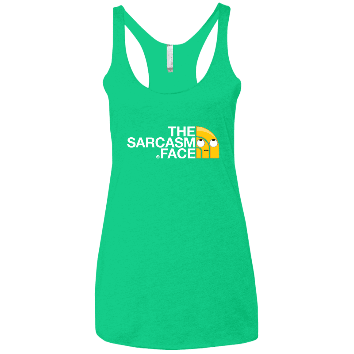 T-Shirts Envy / X-Small Sarcasm Face Women's Triblend Racerback Tank