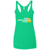 T-Shirts Envy / X-Small Sarcasm Face Women's Triblend Racerback Tank