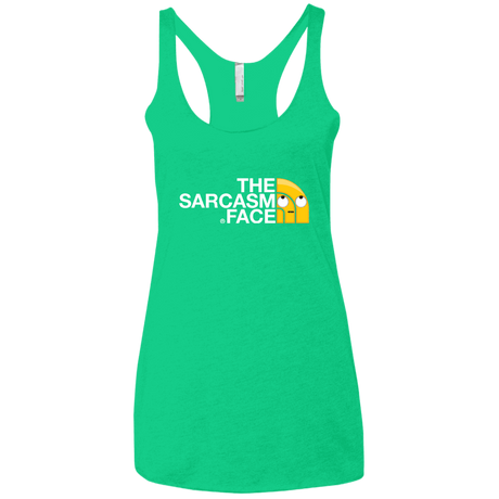 T-Shirts Envy / X-Small Sarcasm Face Women's Triblend Racerback Tank