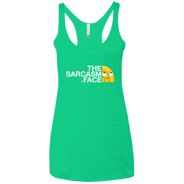 T-Shirts Envy / X-Small Sarcasm Face Women's Triblend Racerback Tank
