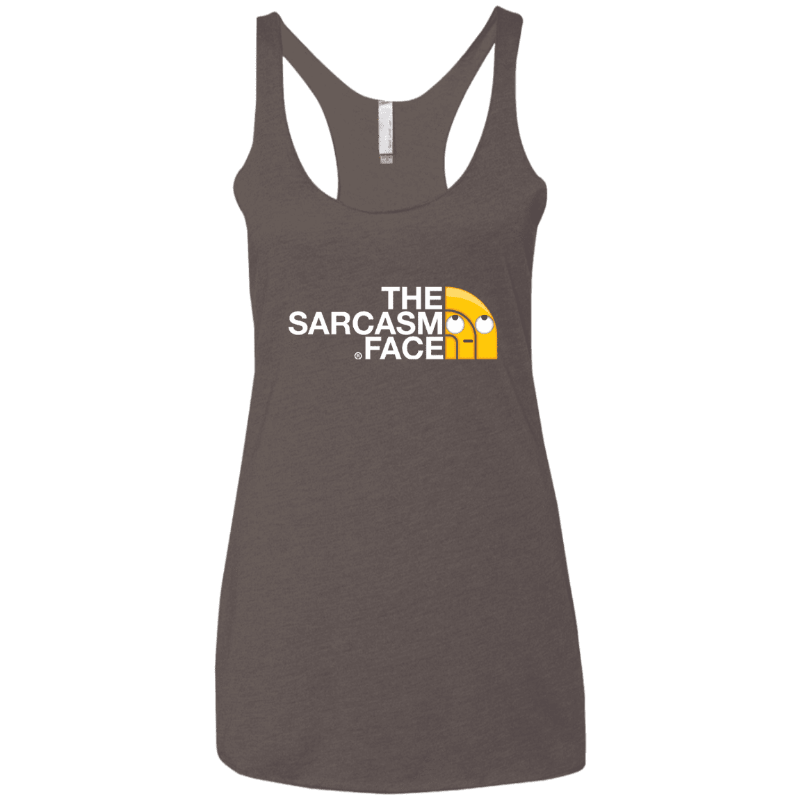T-Shirts Macchiato / X-Small Sarcasm Face Women's Triblend Racerback Tank