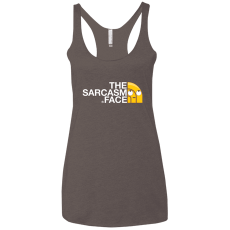 T-Shirts Macchiato / X-Small Sarcasm Face Women's Triblend Racerback Tank