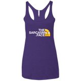 T-Shirts Purple Rush / X-Small Sarcasm Face Women's Triblend Racerback Tank