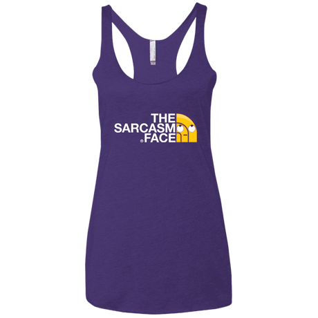 T-Shirts Purple Rush / X-Small Sarcasm Face Women's Triblend Racerback Tank