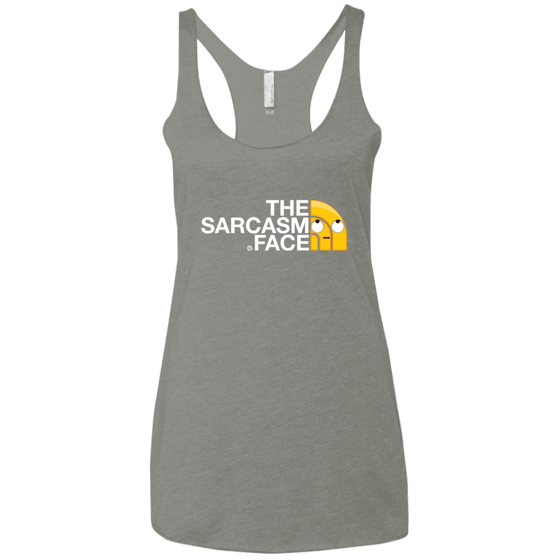 T-Shirts Venetian Grey / X-Small Sarcasm Face Women's Triblend Racerback Tank