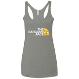 T-Shirts Venetian Grey / X-Small Sarcasm Face Women's Triblend Racerback Tank