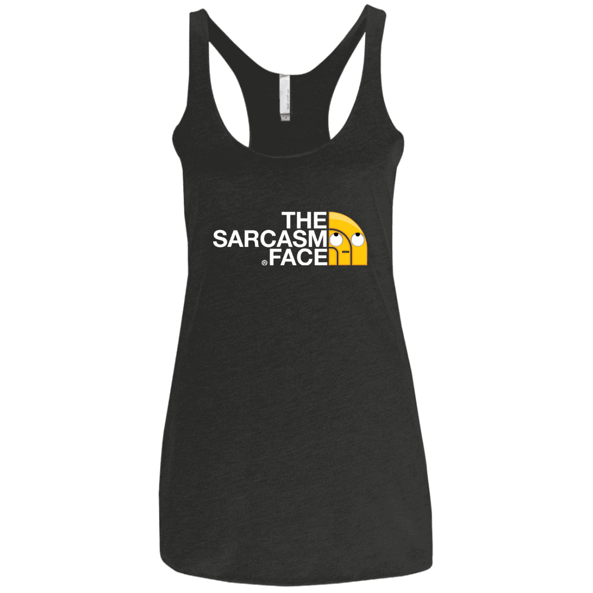 T-Shirts Vintage Black / X-Small Sarcasm Face Women's Triblend Racerback Tank