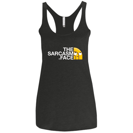 T-Shirts Vintage Black / X-Small Sarcasm Face Women's Triblend Racerback Tank
