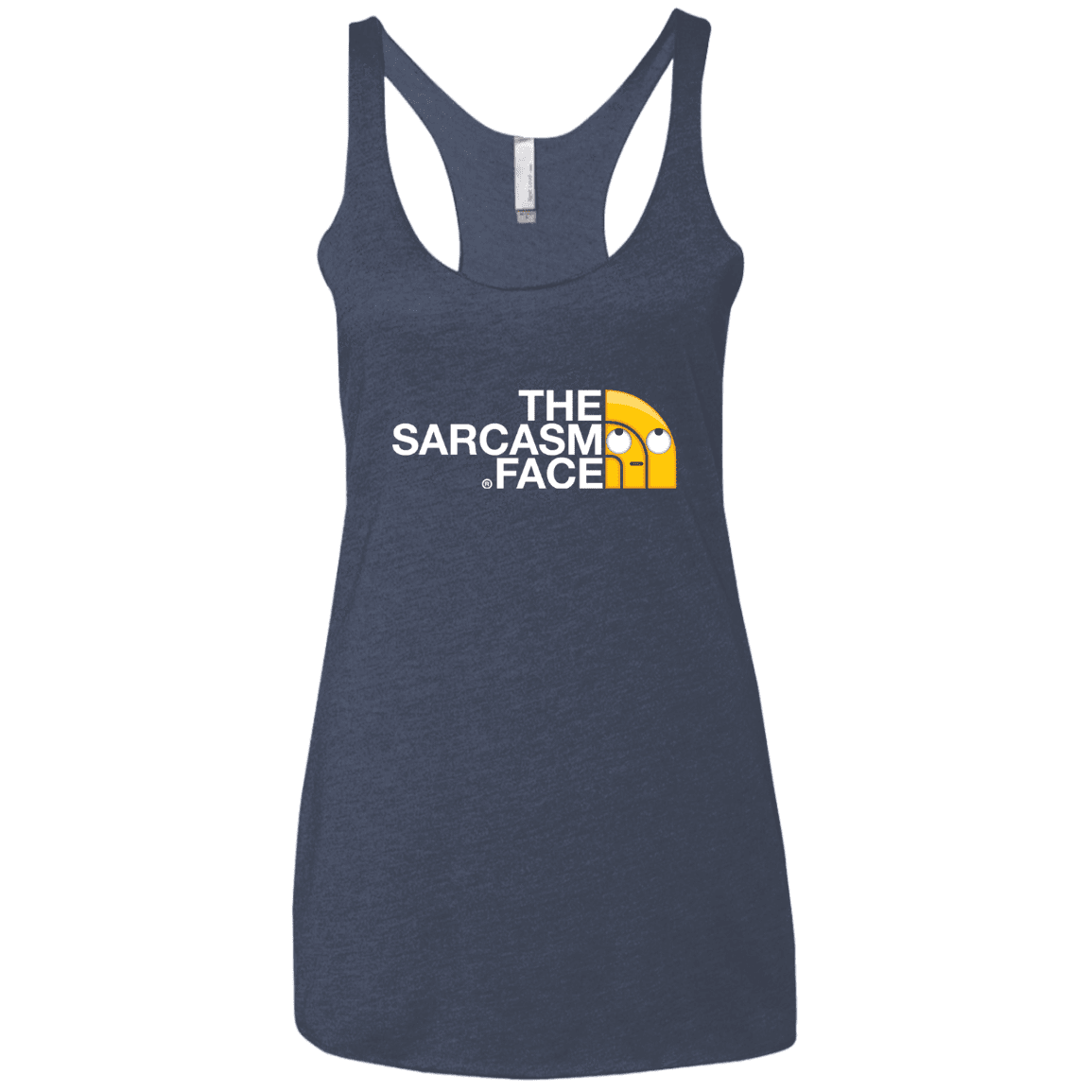 T-Shirts Vintage Navy / X-Small Sarcasm Face Women's Triblend Racerback Tank