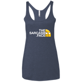 T-Shirts Vintage Navy / X-Small Sarcasm Face Women's Triblend Racerback Tank