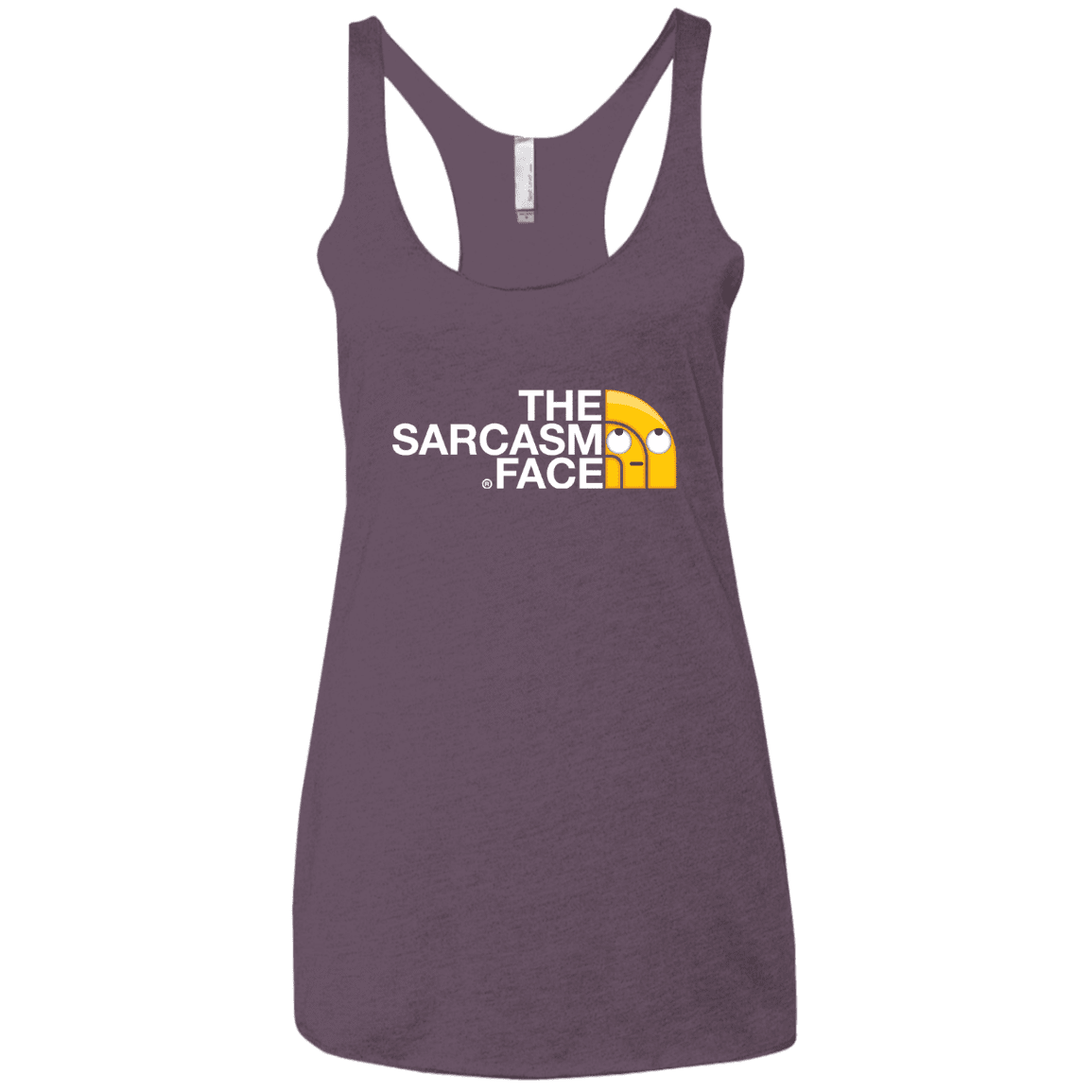 T-Shirts Vintage Purple / X-Small Sarcasm Face Women's Triblend Racerback Tank
