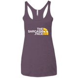 T-Shirts Vintage Purple / X-Small Sarcasm Face Women's Triblend Racerback Tank