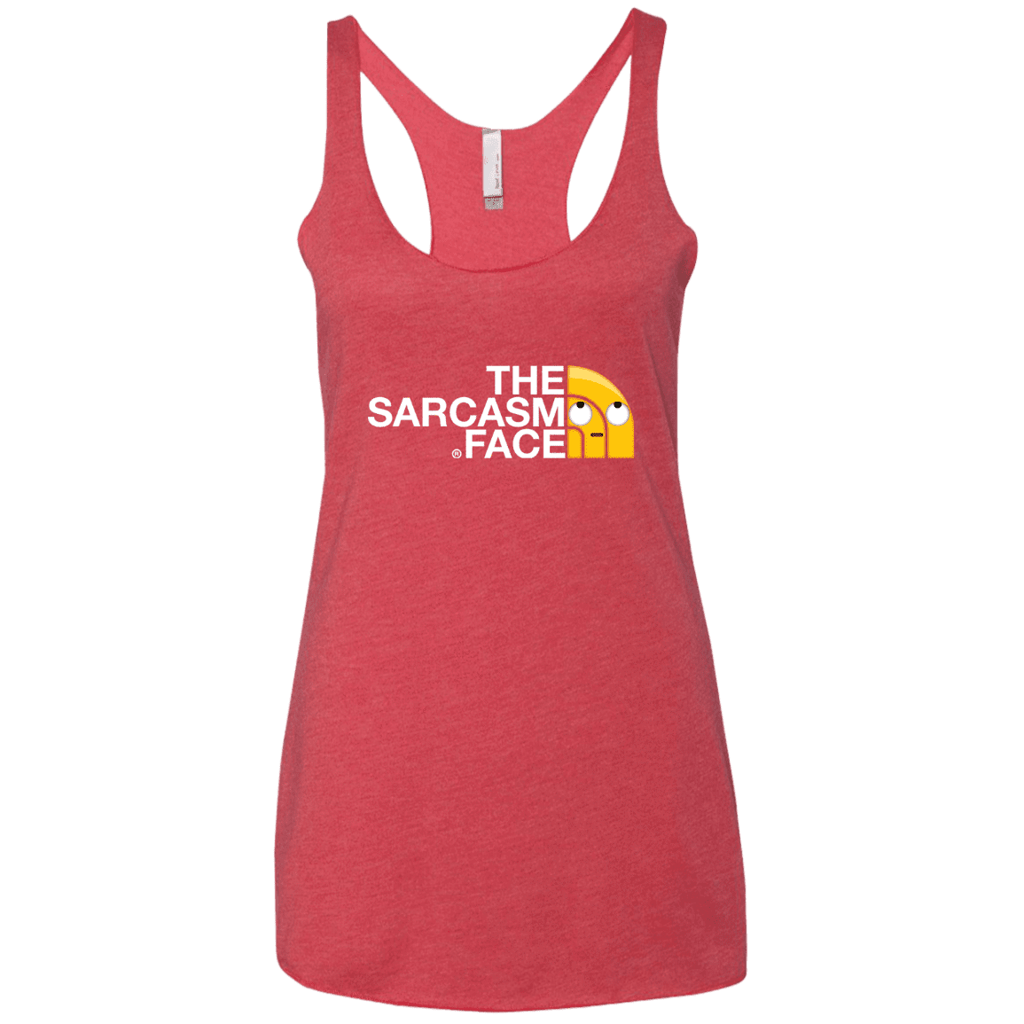 T-Shirts Vintage Red / X-Small Sarcasm Face Women's Triblend Racerback Tank