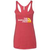 T-Shirts Vintage Red / X-Small Sarcasm Face Women's Triblend Racerback Tank