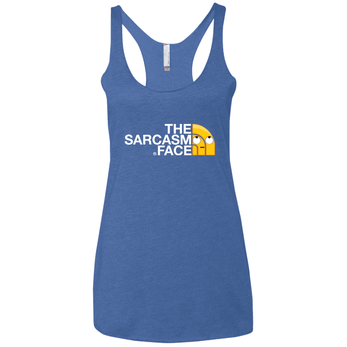 T-Shirts Vintage Royal / X-Small Sarcasm Face Women's Triblend Racerback Tank