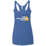 T-Shirts Vintage Royal / X-Small Sarcasm Face Women's Triblend Racerback Tank