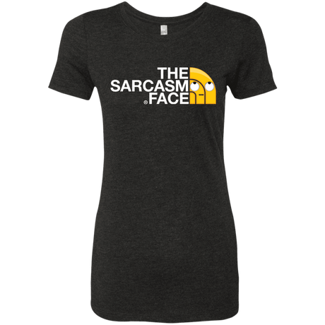 T-Shirts Vintage Black / S Sarcasm Face Women's Triblend T-Shirt