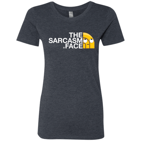 T-Shirts Vintage Navy / S Sarcasm Face Women's Triblend T-Shirt
