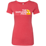 T-Shirts Vintage Red / S Sarcasm Face Women's Triblend T-Shirt