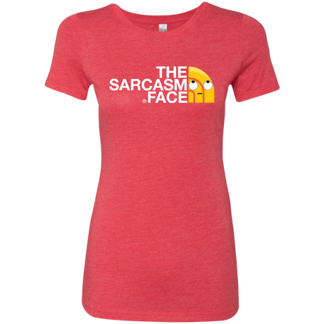 T-Shirts Vintage Red / S Sarcasm Face Women's Triblend T-Shirt